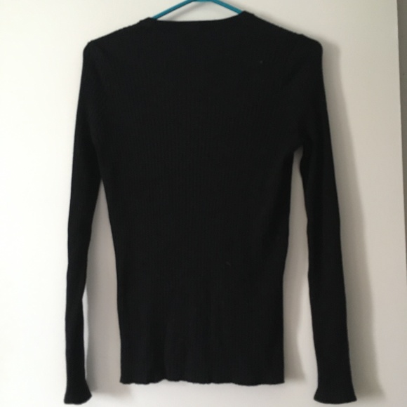 LOUIS VUITTON Uniformes Black Ribbed Crew Neck Sweater S - Picture 2 of 3